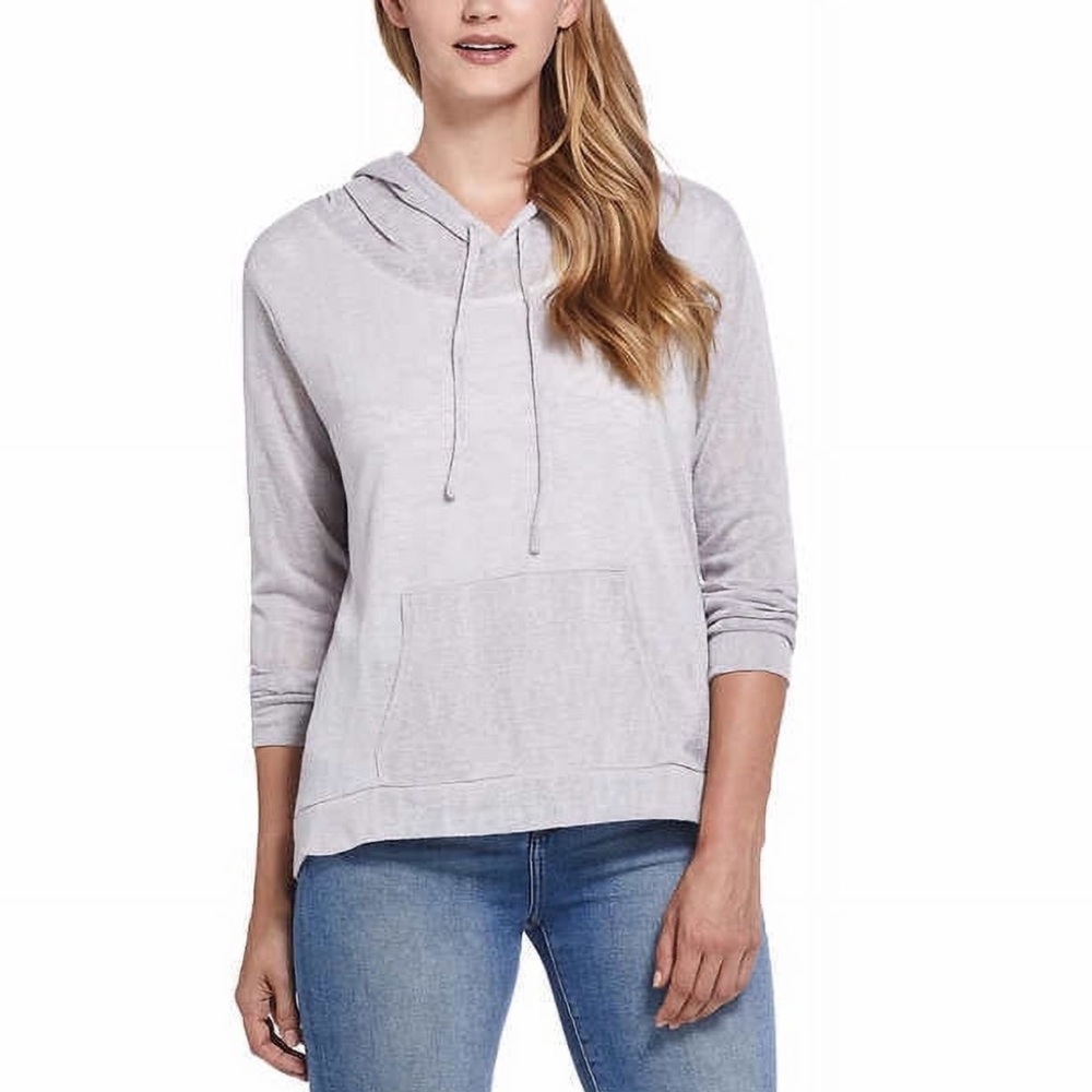 WEATHERPROOF VINTAGE NWOT WOMEN’S SLUB LONG SLEEVE HOODIE IN GREY SIZE SMALL